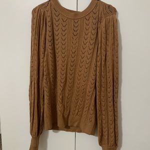 Open knit sweater